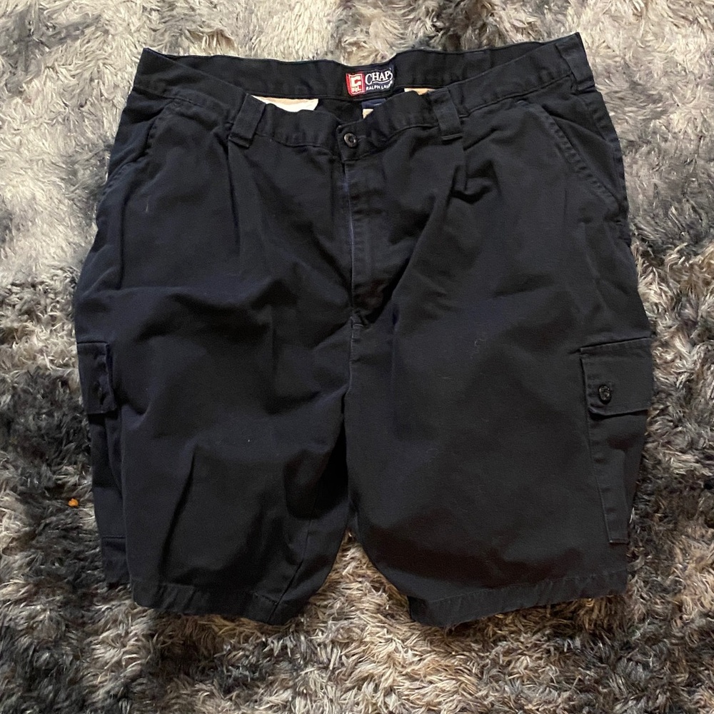 Chaps Men's Black Cargo Shorts